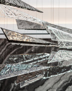 Airy Angled Glass Contemporary Chandelier product image