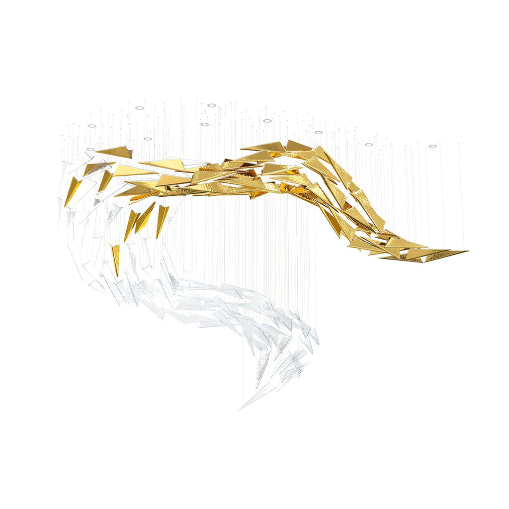 Airy Angled Glass Contemporary Chandelier product image