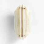 VEINA ALABASTER GEOMETRIC WALL LAMP ONYX by Bling Lighting Studio