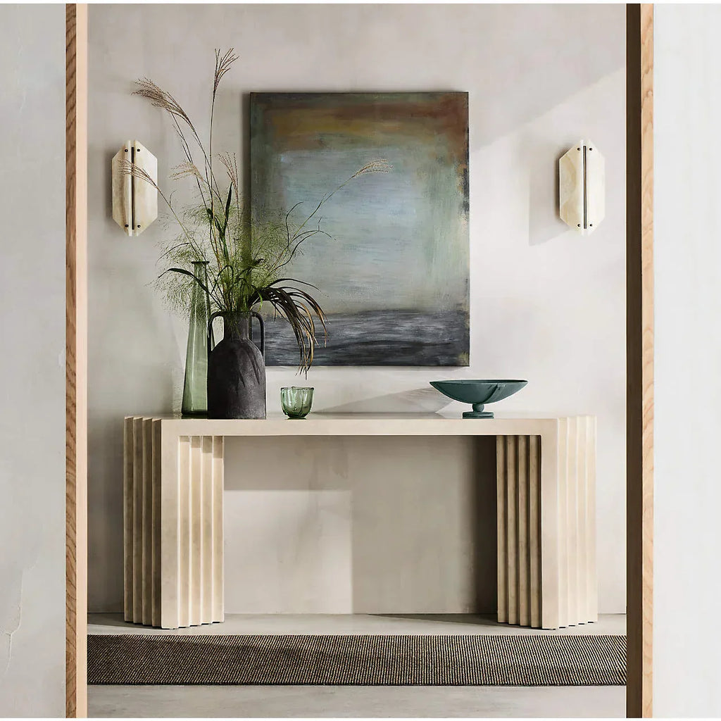 VEINA ALABASTER GEOMETRIC WALL LAMP ONYX by Bling Lighting Studio