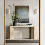 VEINA ALABASTER GEOMETRIC WALL LAMP ONYX by Bling Lighting Studio
