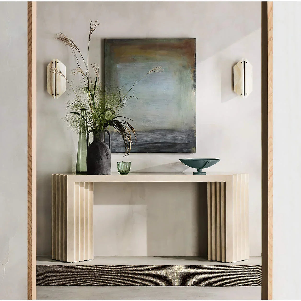 VEINA ALABASTER GEOMETRIC WALL LAMP ONYX by Bling Lighting Studio