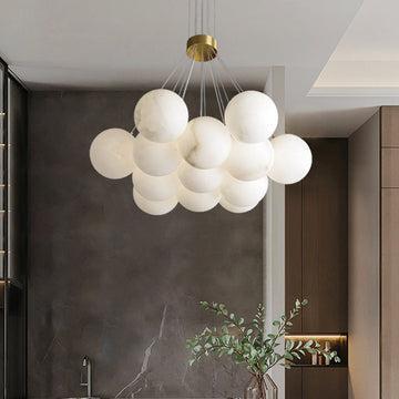 Alabaster Anne Ceiling Pendant 7/19 Lights by Bling Lighting Studio