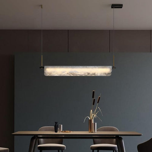 Alabaster Anne Linear Art Chandelier by Bling Lighting Studio