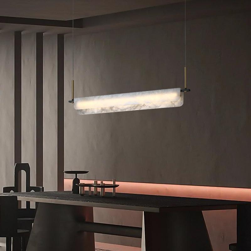 Alabaster Anne Linear Art Chandelier by Bling Lighting Studio