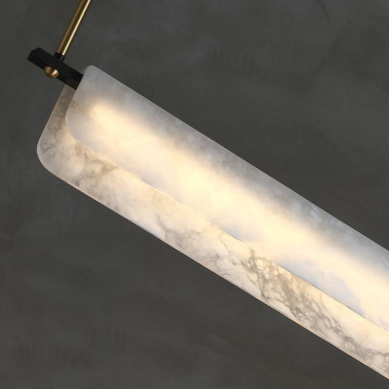 Alabaster Anne Linear Art Chandelier by Bling Lighting Studio