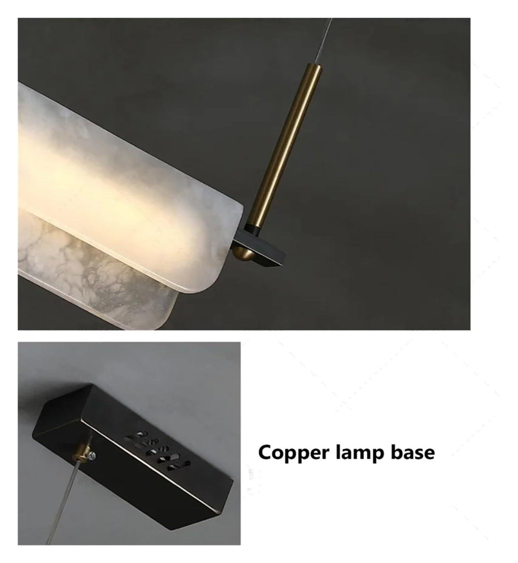 Alabaster Anne Linear Art Chandelier by Bling Lighting Studio