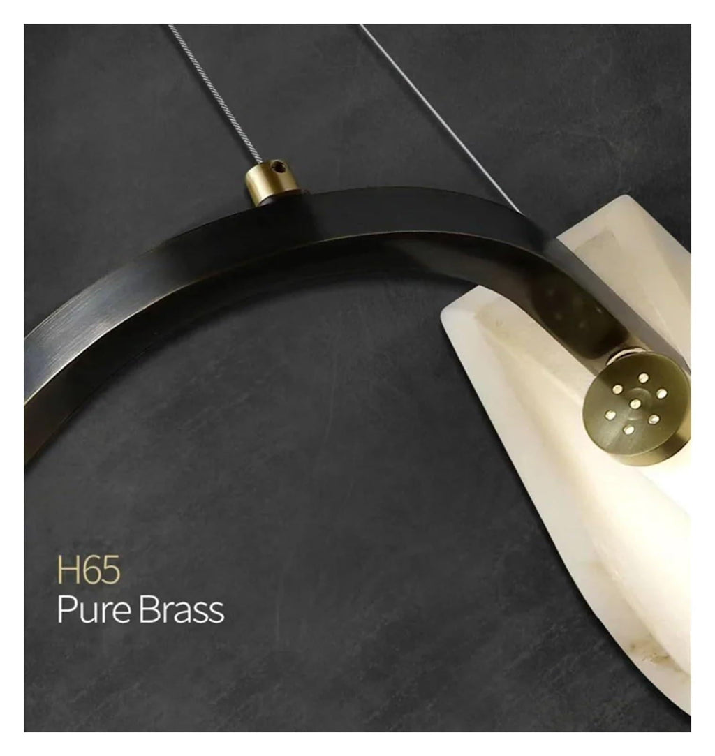Alabaster Anne Linear Art Chandelier by Bling Lighting Studio