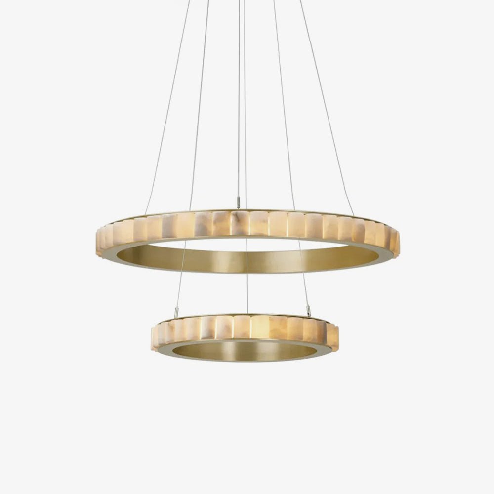 Alabaster Avalon Halo Chandelier by Bling Lighting Studio