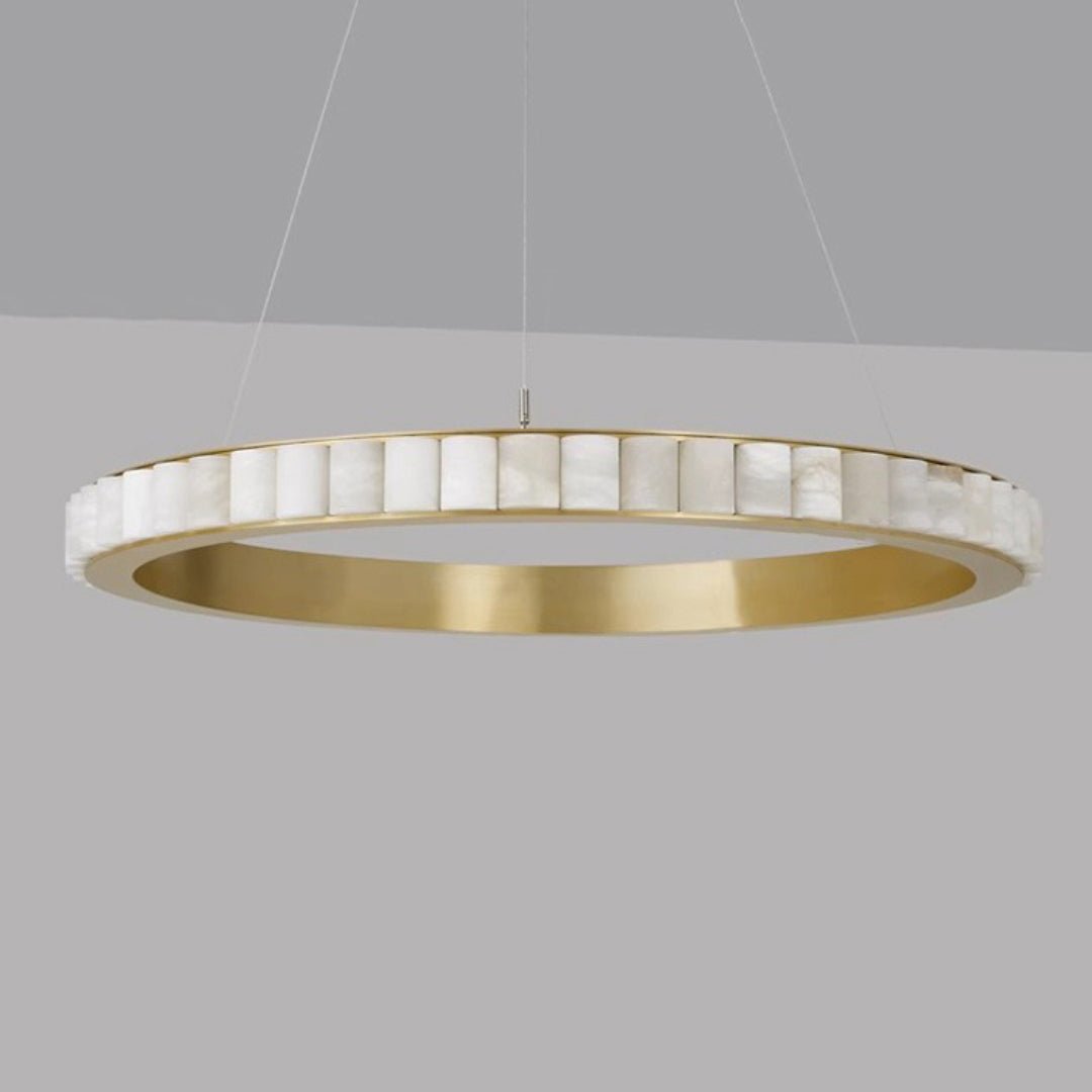 Alabaster Avalon Halo Chandelier by Bling Lighting Studio