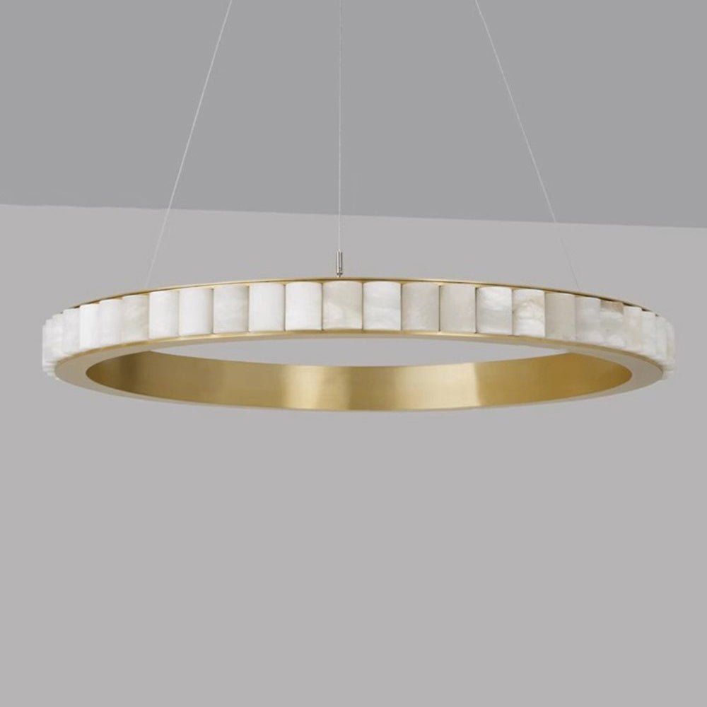 Alabaster Avalon Halo Chandelier by Bling Lighting Studio