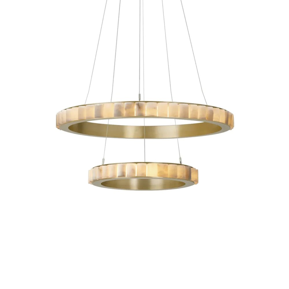 Alabaster Avalon Halo Chandelier by Bling Lighting Studio
