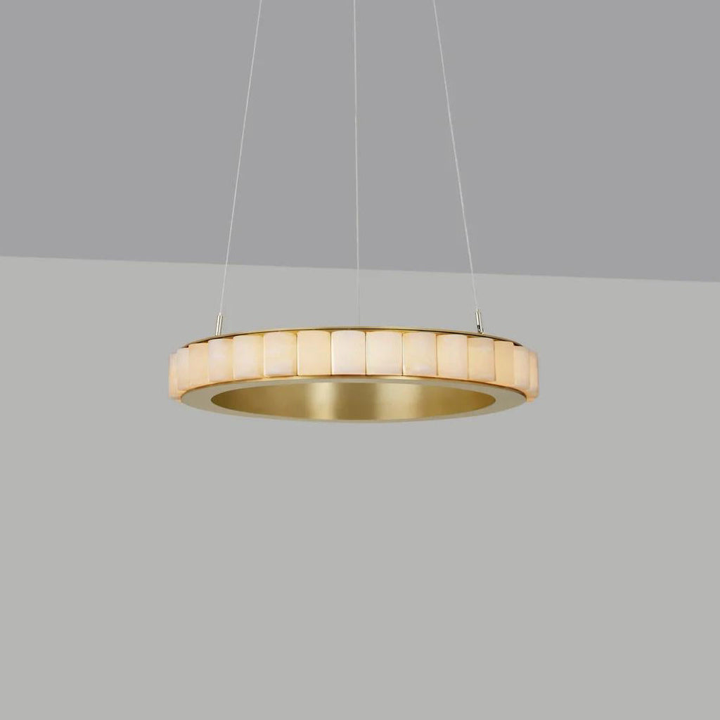 Alabaster Avalon Halo Chandelier by Bling Lighting Studio