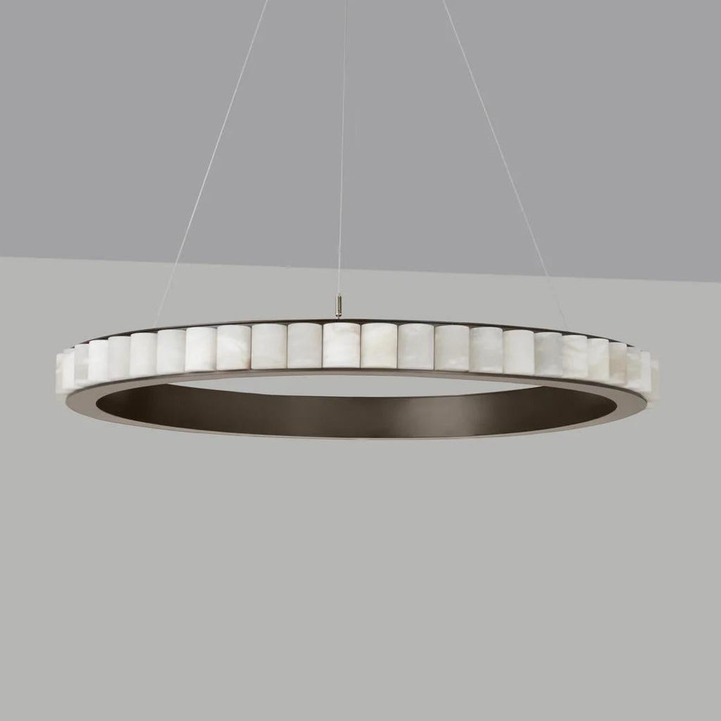 Alabaster Avalon Halo Chandelier by Bling Lighting Studio