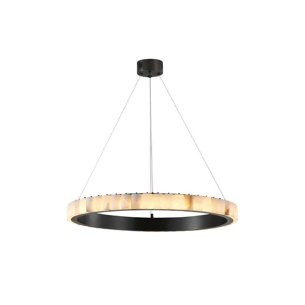 Alabaster Avalon Halo Chandelier by Bling Lighting Studio