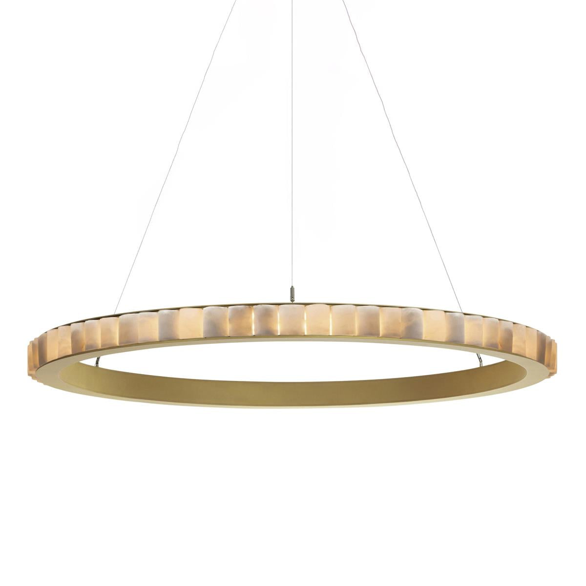 Alabaster Avalon Halo Chandelier by Bling Lighting Studio