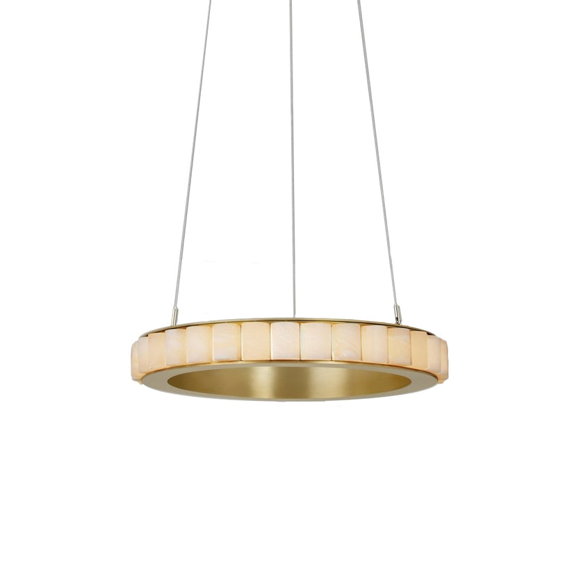 Alabaster Avalon Halo Chandelier by Bling Lighting Studio