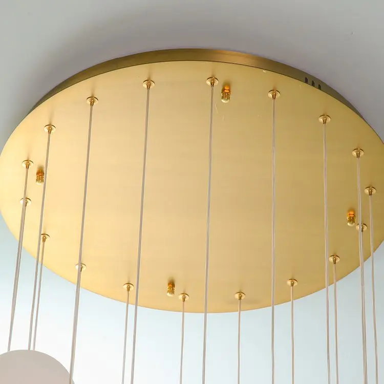 Alabaster Brass Modern Globe Spiral Chandelier by Bling Lighting Studio