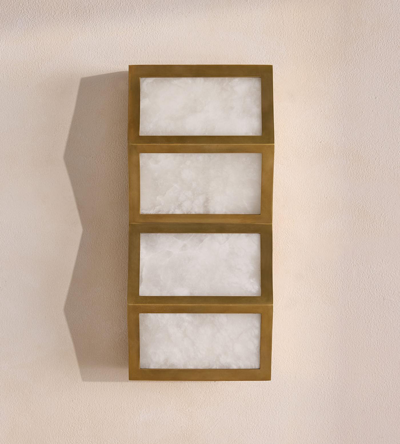 Alabaster Cascade Alabaster Wall Light by Bling Lighting Studio