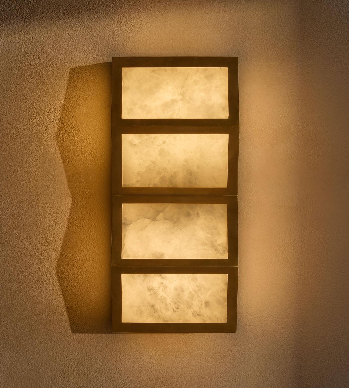 Alabaster Cascade Alabaster Wall Light by Bling Lighting Studio