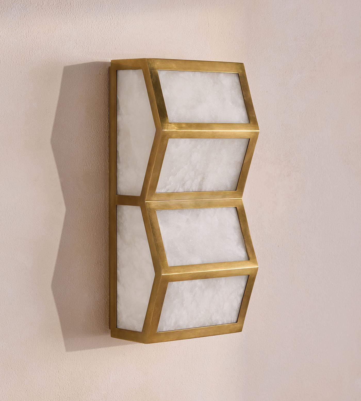 Alabaster Cascade Alabaster Wall Light by Bling Lighting Studio