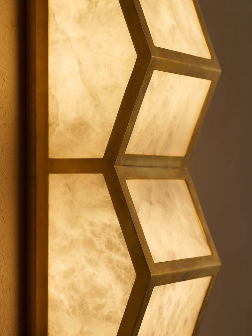 Alabaster Cascade Alabaster Wall Light by Bling Lighting Studio