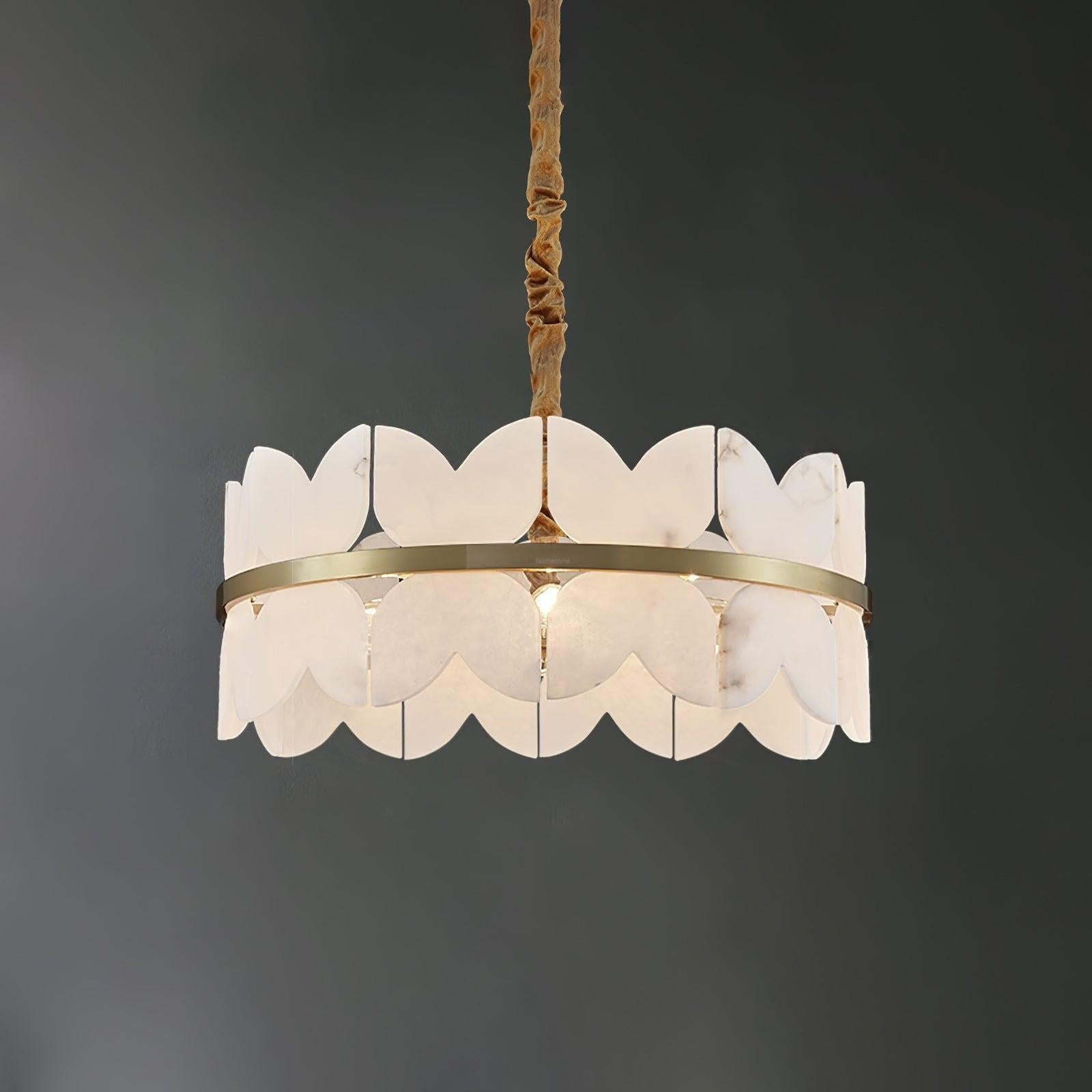 Alabaster Cloudscape Chandelier with 1/2 layer by Bling Lighting Studio