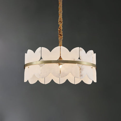 Alabaster Cloudscape Chandelier with 1/2 layer by Bling Lighting Studio