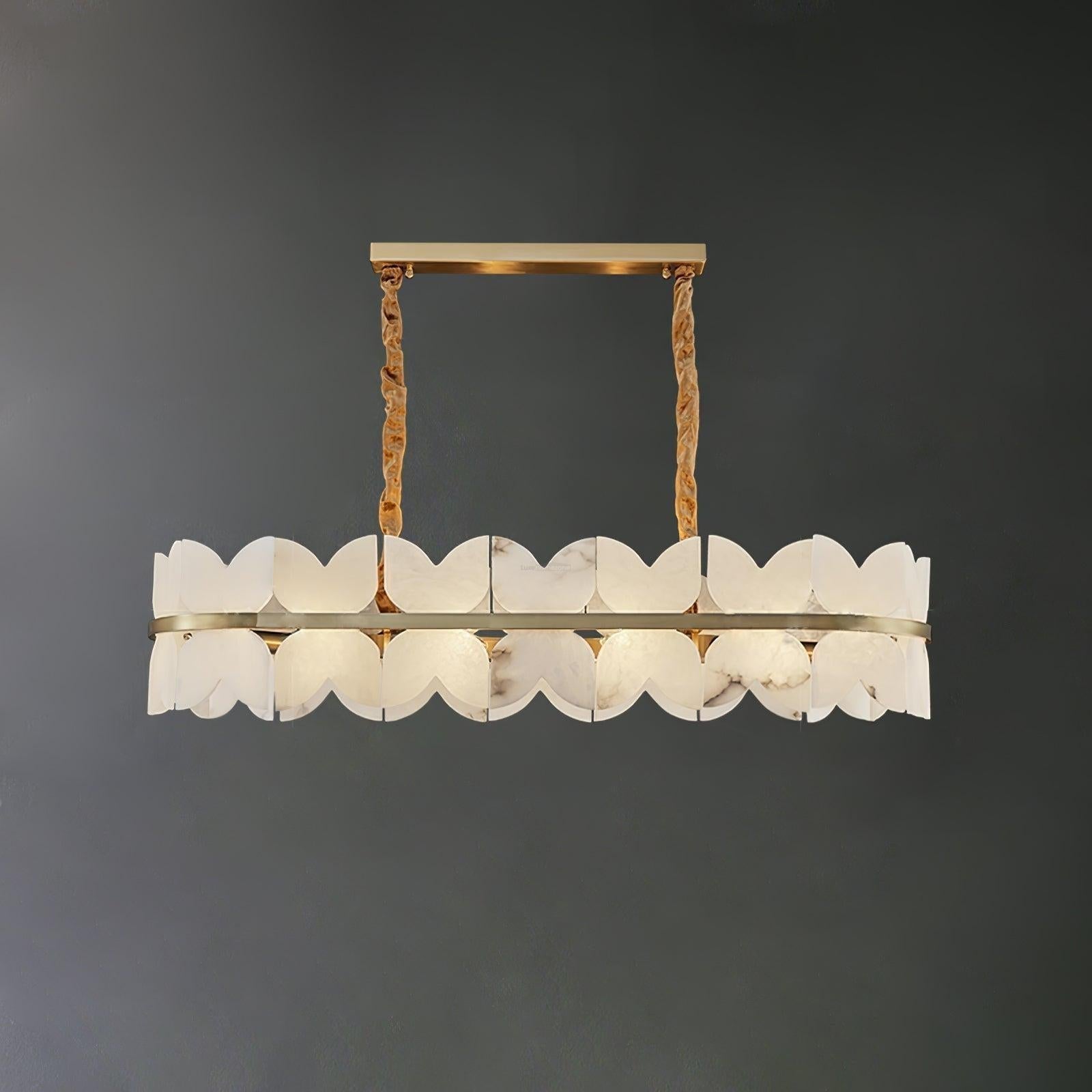 Alabaster Cloudscape Chandelier with 1/2 layer by Bling Lighting Studio