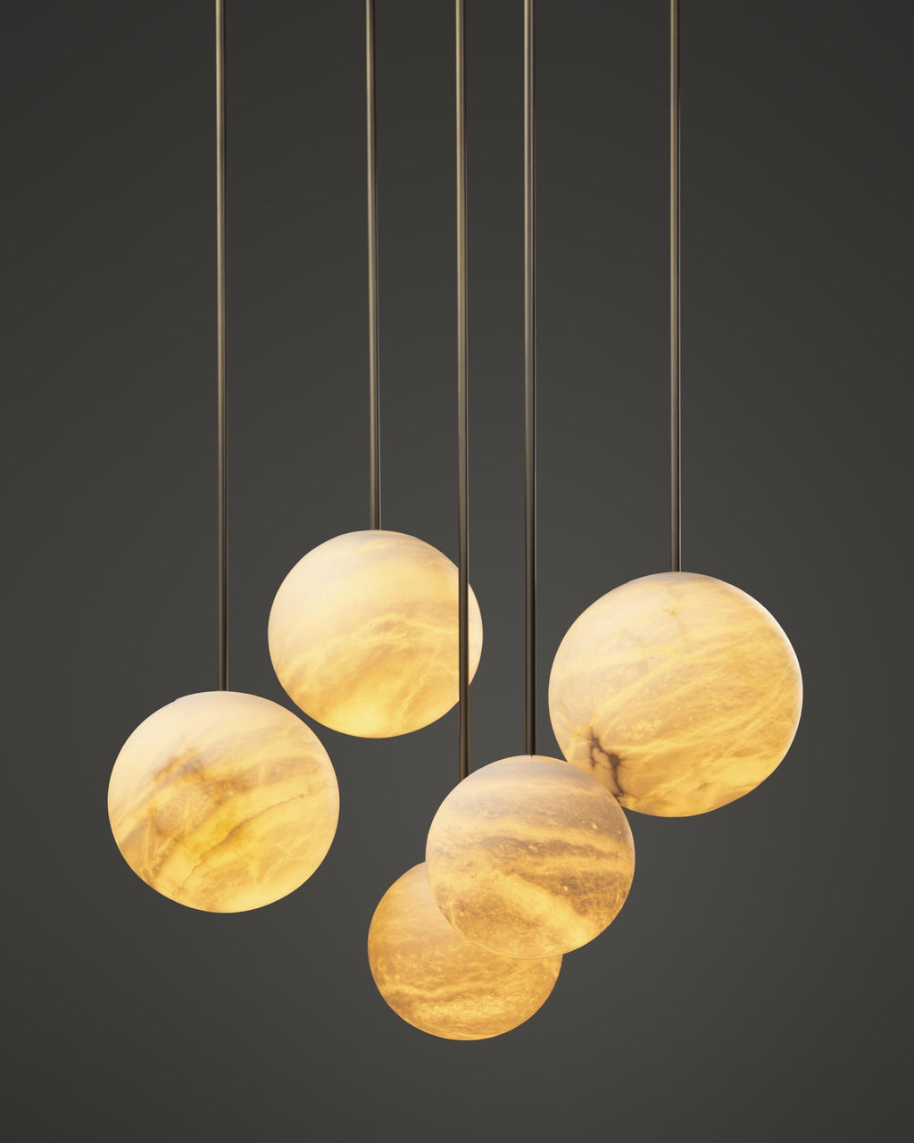 Alabaster Constellation Chandelier, Multi Pendant Light by Bling Lighting Studio