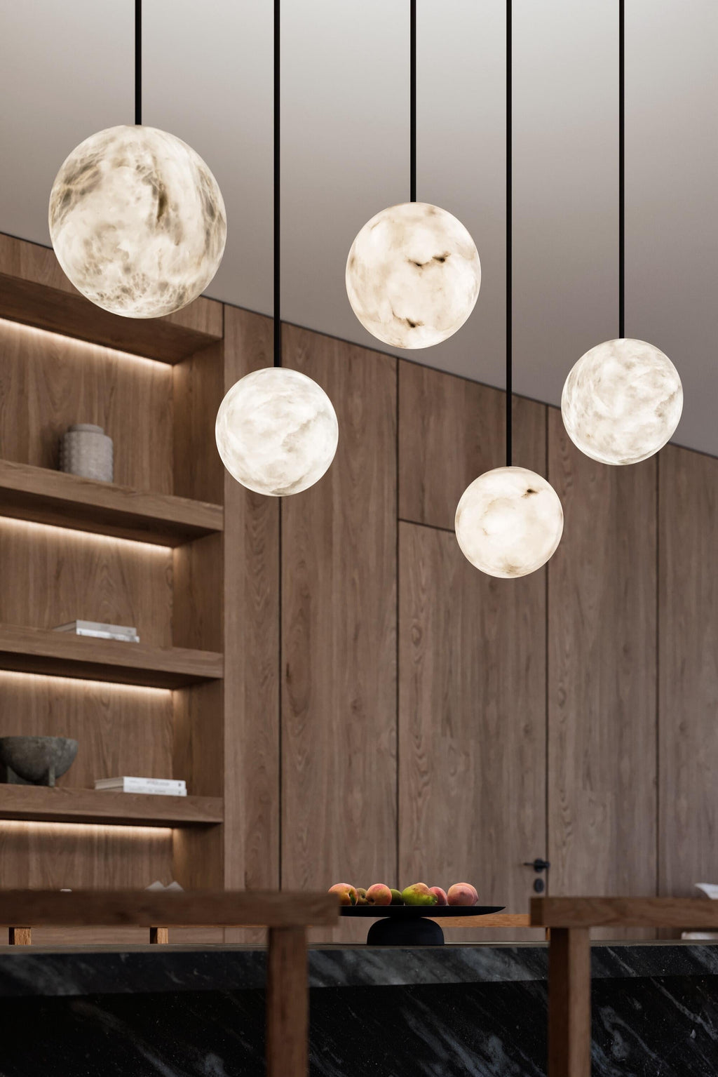 Alabaster Constellation Chandelier, Multi Pendant Light by Bling Lighting Studio