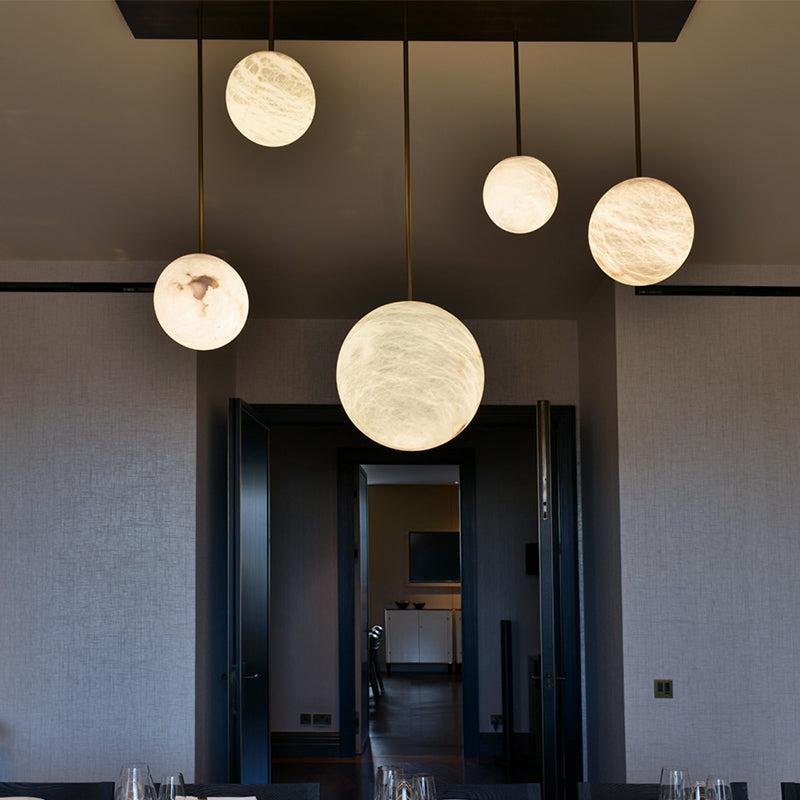 Alabaster Constellation Chandelier, Multi Pendant Light by Bling Lighting Studio