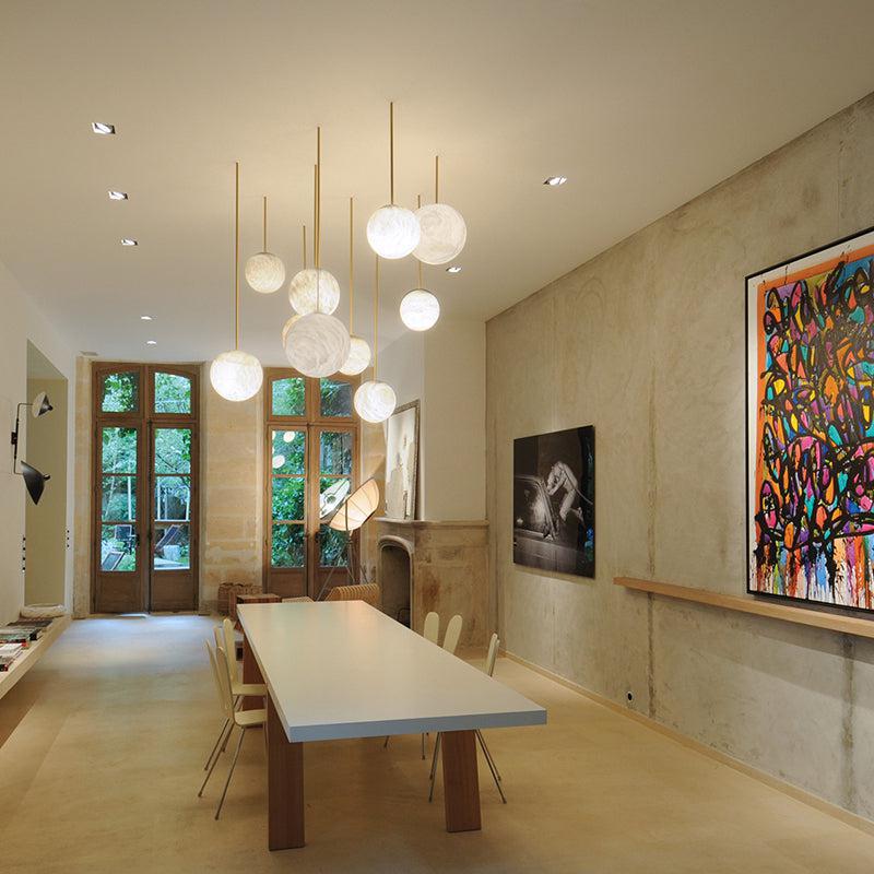 Alabaster Constellation Chandelier, Multi Pendant Light by Bling Lighting Studio