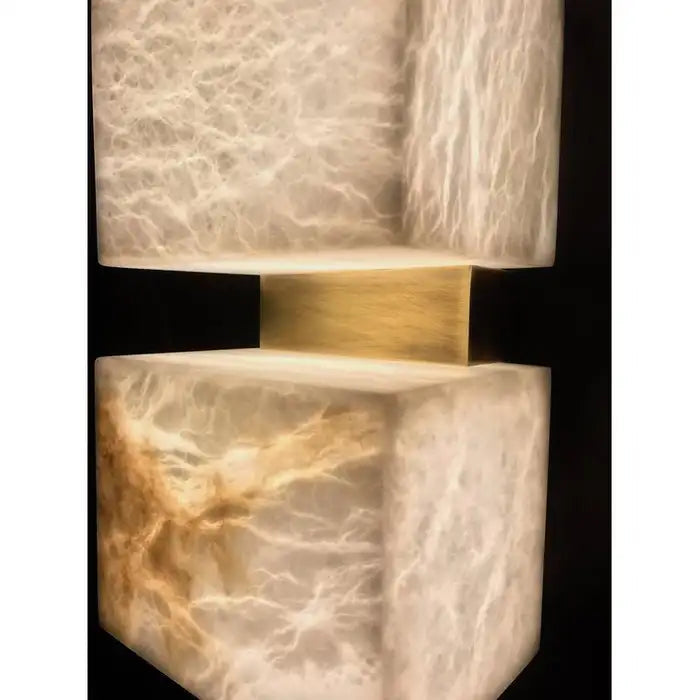 Alabaster Cubes Wall Sconce by Bling Lighting Studio