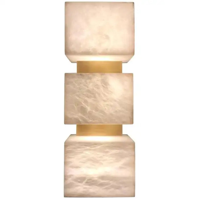 Alabaster Cubes Wall Sconce by Bling Lighting Studio