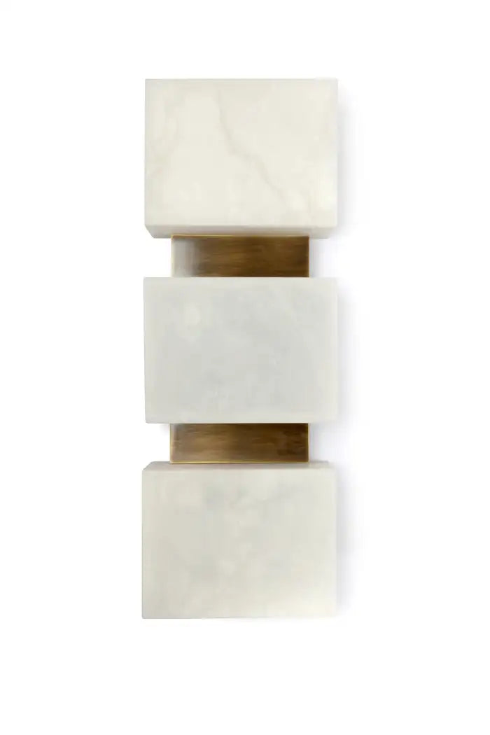 Alabaster Cubes Wall Sconce by Bling Lighting Studio