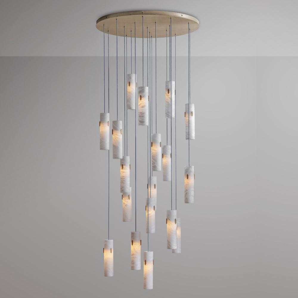 Alabaster Deco Cluster Chandelier by Bling Lighting Studio