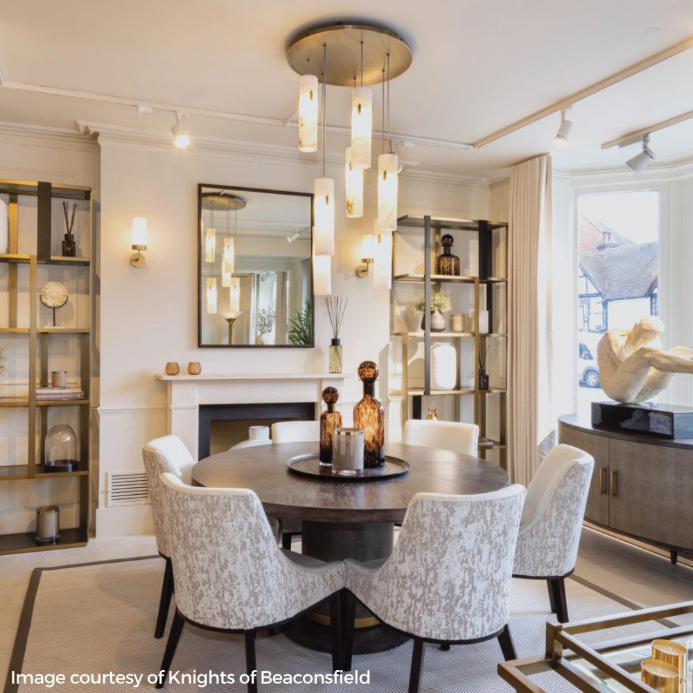 Alabaster Deco Cluster Chandelier by Bling Lighting Studio