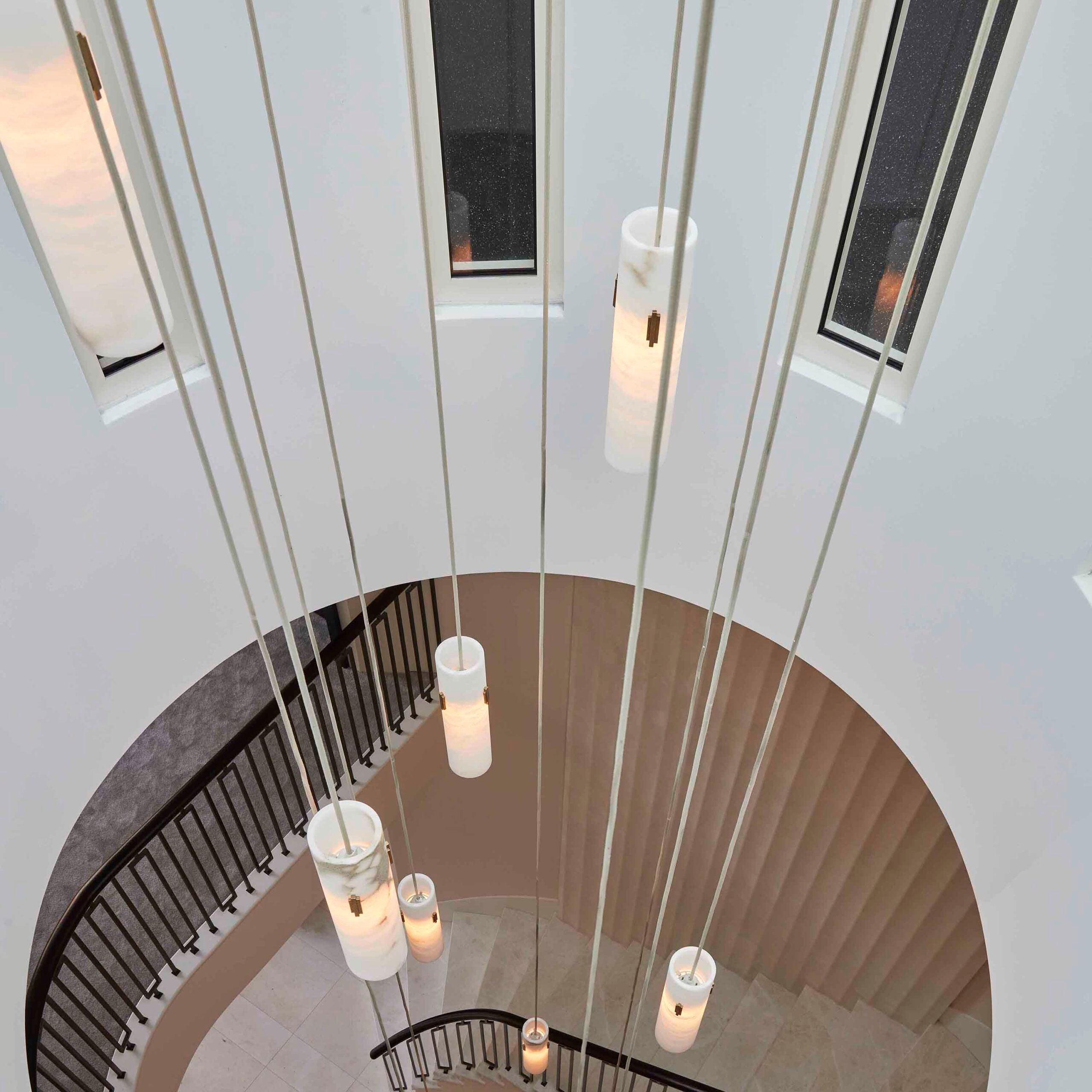Alabaster Deco Cluster Chandelier by Bling Lighting Studio