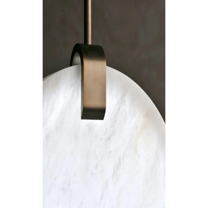 Alabaster Disc Pendant Light by Bling Lighting Studio