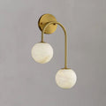 Alabaster Globe Modern Wall Sconce In Bedroom by Bling Lighting Studio