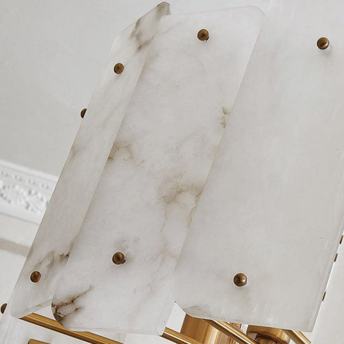 Alabaster Lorry Round Chandelier 20" 31" by Bling Lighting Studio