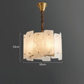 Alabaster Lorry Round Chandelier 20" 31" by Bling Lighting Studio
