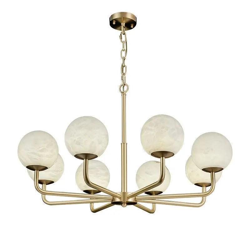 Alabaster Modern Global Dining Chandelier by Bling Lighting Studio