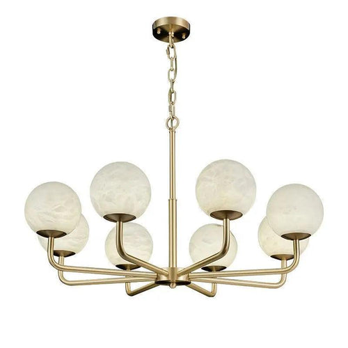 Alabaster Modern Global Dining Chandelier by Bling Lighting Studio