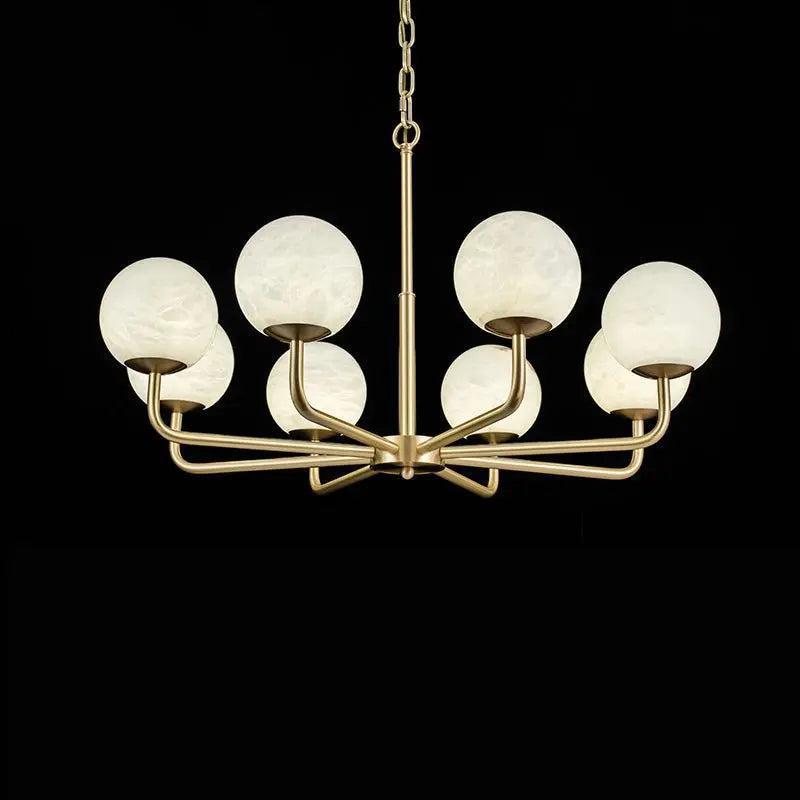 Alabaster Modern Global Dining Chandelier by Bling Lighting Studio