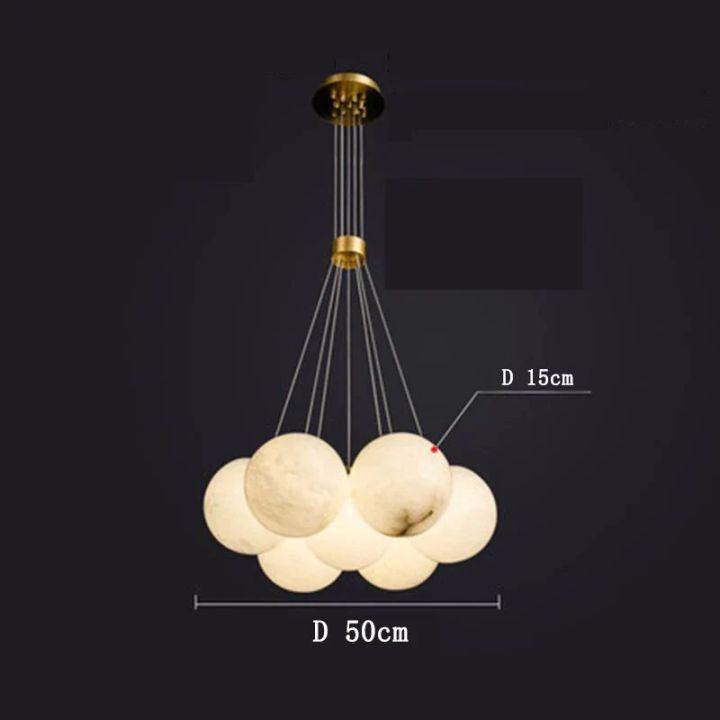 Alabaster Multi-lights Ceiling Pendant by Bling Lighting Studio
