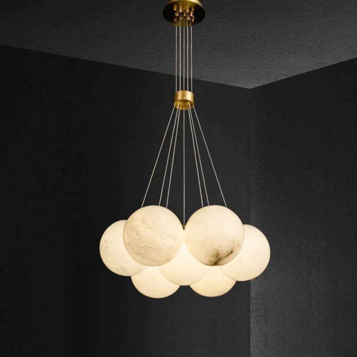 Alabaster Multi-lights Ceiling Pendant by Bling Lighting Studio