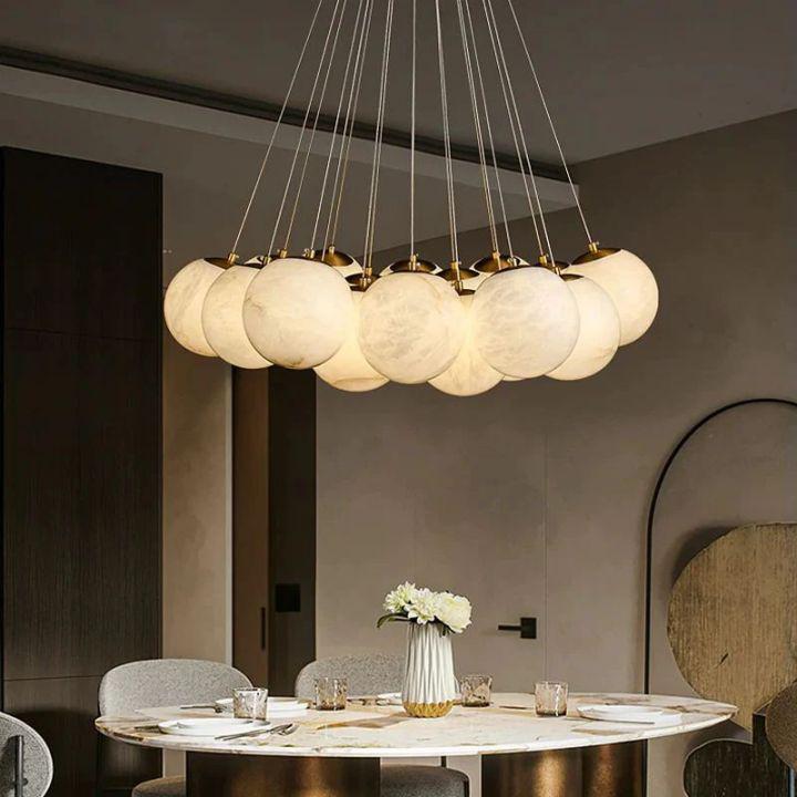 Alabaster Multi-lights Ceiling Pendant by Bling Lighting Studio