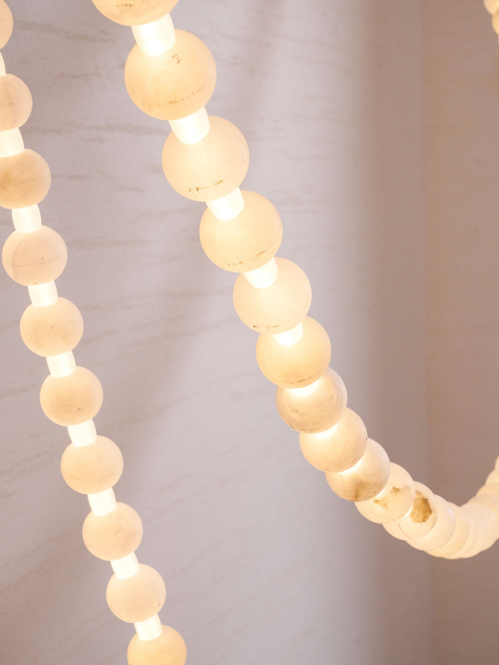 Alabaster Pearl Necklace Chandelier by Bling Lighting Studio